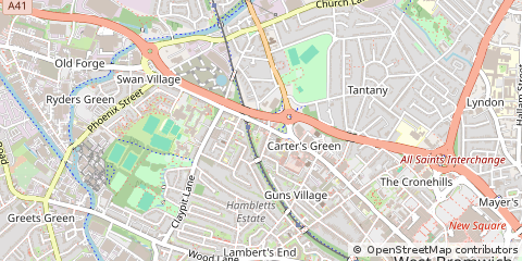 Map of West Bromwich, West Midlands