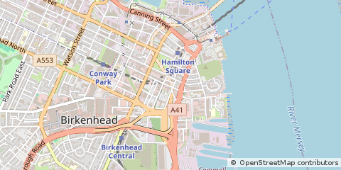 Map of Wirral, Merseyside