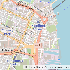 Map of Wirral, Merseyside