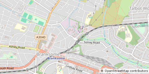 Map of Poole, Dorset