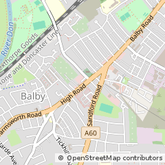Map of South Yorkshire