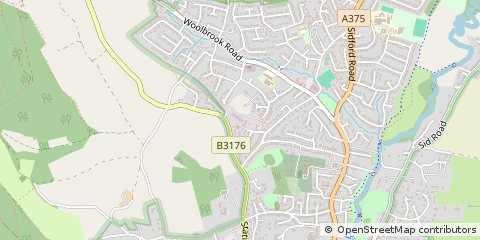 Map of Sidmouth, Devon