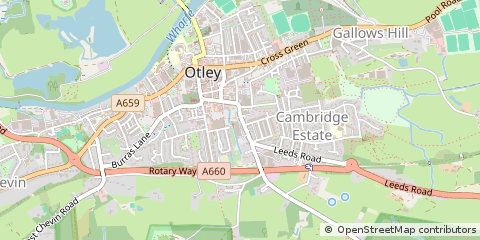 Map of Otley, West Yorkshire