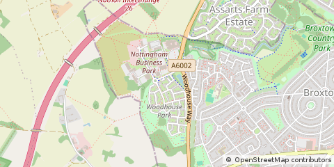 Map of Nottingham, Nottinghamshire