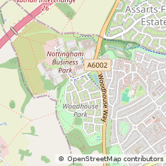Map of Nottingham, Nottinghamshire