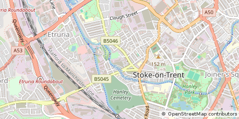 Map of Stoke-on-Trent