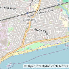 Map of Lancing, West Sussex