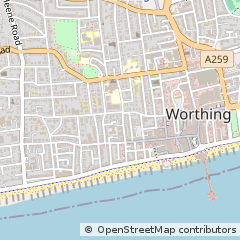 Map of Worthing, West Sussex