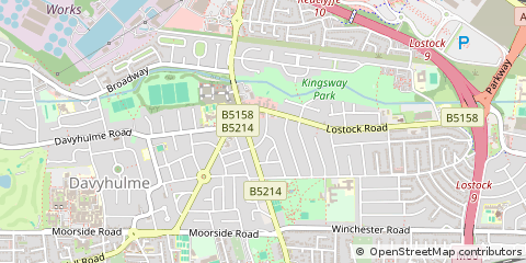 Map of Manchester, Lancashire