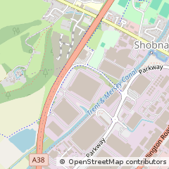 Map of Burton-on-Trent, Staffordshire