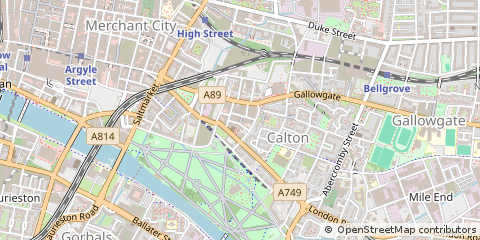 Map of Glasgow, Lanarkshire