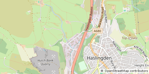 Map of Haslingden, Lancashire