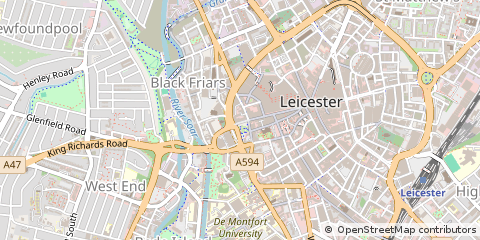 Map of Leicester