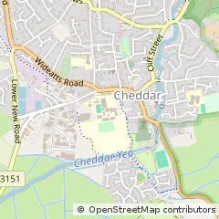 Map of Cheddar, Somerset