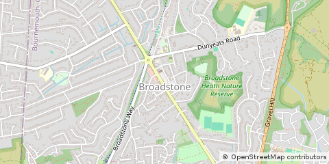 Map of Broadstone, Dorset