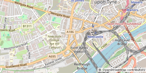 Map of Newcastle Upon Tyne