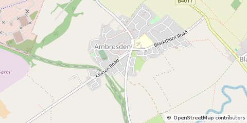 Map of Ambrosden, Oxfordshire
