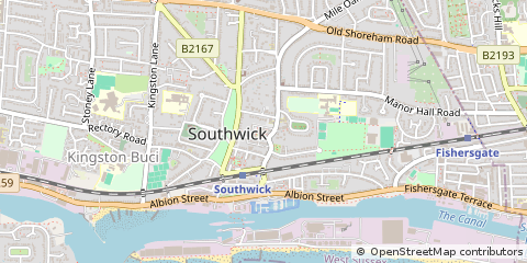 Map of Southwick, West Sussex