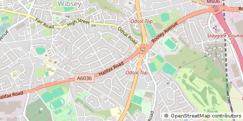 Map of Bradford, West Yorkshire