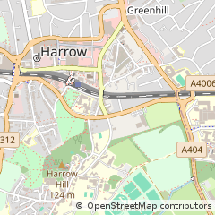 Map of Harrow, Middlesex
