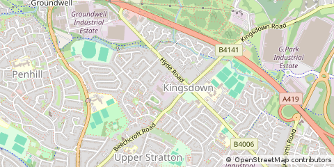 Map of Swindon, Wiltshire
