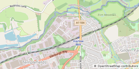 Map of Harlow, Essex