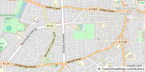 Map of Dagenham, Essex