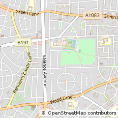 Map of Dagenham, Essex