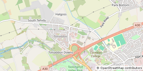 Map of Camborne, Cornwall