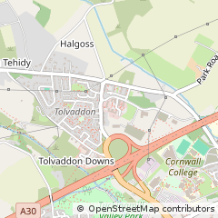 Map of Camborne, Cornwall