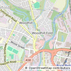 Map of Bury, Lancashire