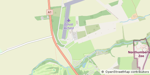 Map of Morpeth, Northumberland