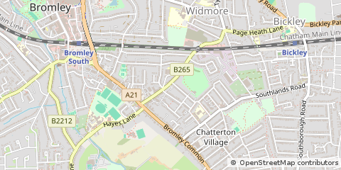 Map of Bromley, Kent