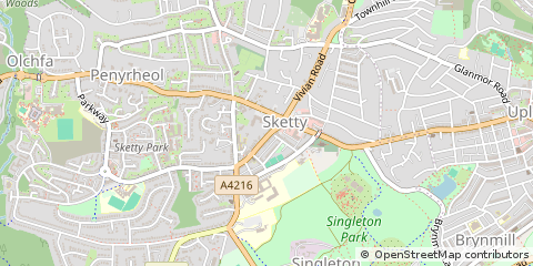 Map of Swansea, Abertawe