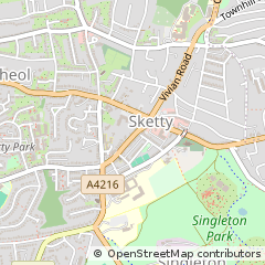 Map of Swansea, Abertawe