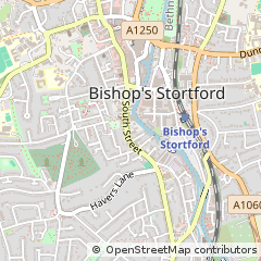 Map of Bishop's Stortford, Hertfordshire
