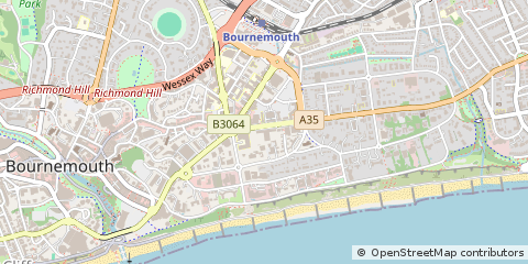 Map of Bournemouth, Dorset