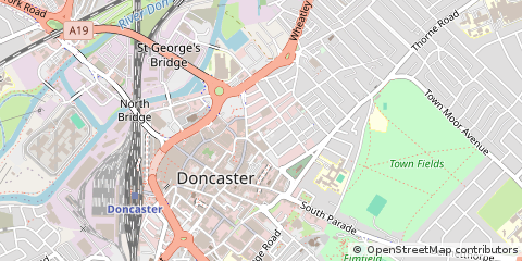 Map of Doncaster