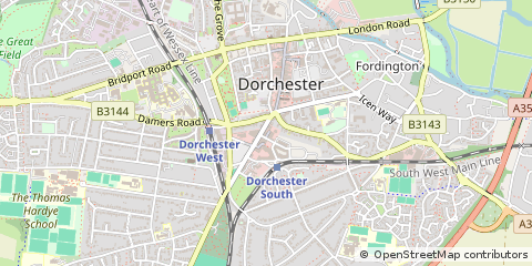 Map of Dorchester, Dorset
