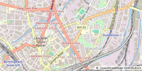 Map of Birmingham, West Midlands