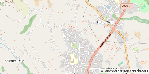 Map of Halifax, West Yorkshire