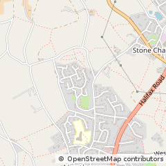Map of Halifax, West Yorkshire