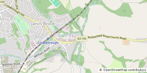 Map of Crowborough, East Sussex