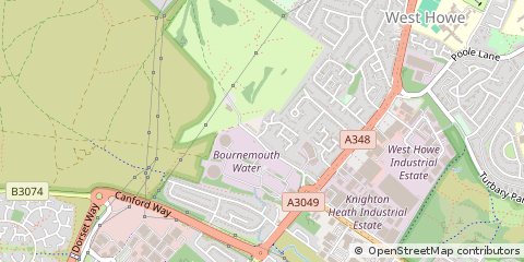 Map of Poole, Dorset