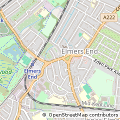 Map of Beckenham, Kent