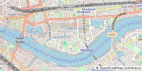 Map of Wapping, London