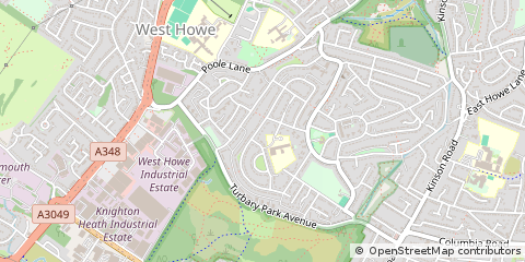 Map of Bournemouth, Dorset