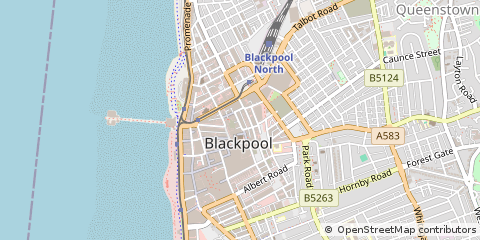 Map of Blackpool, Lancs