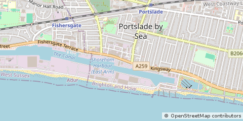 Map of Brighton, East Sussex