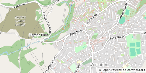 Map of Winlaton, Tyne & Wear